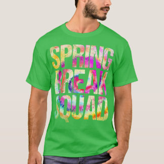 Spring Break Squad Retro Gefärbte Krawatte Matchin T-Shirt