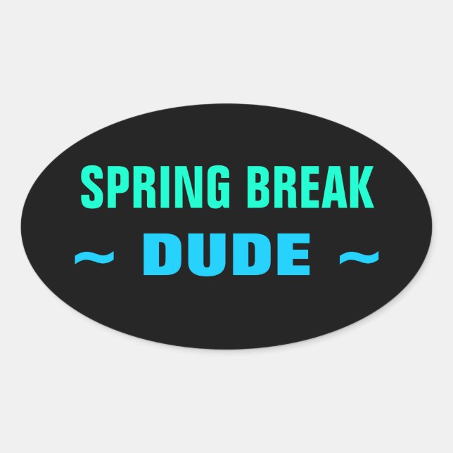 SPRING BREAK-TYP Aufkleber (4, oval) (Vorderseite)