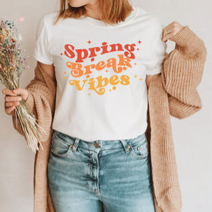 Spring Break Vibes Retro Color Fun Trendy T-Shirt