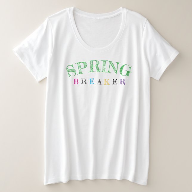 SPRING Breaker Colorful Women Große Größe T-Shirt (Design vorne)