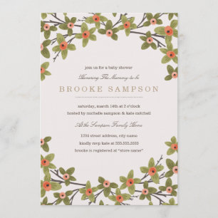 Spring Buds Baby Dusche Einladung