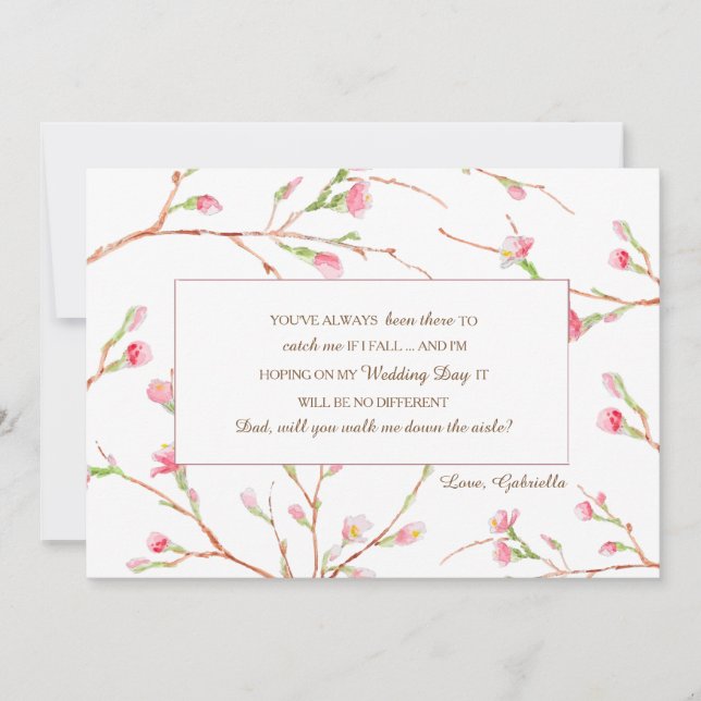 Spring Buds Wedding Request Card Einladung (Vorderseite)