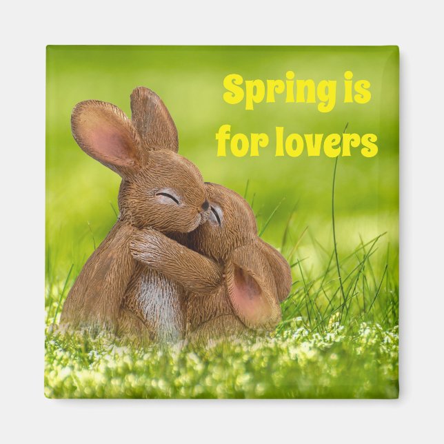 Spring Bunny Lovers Magnet (Vorne)