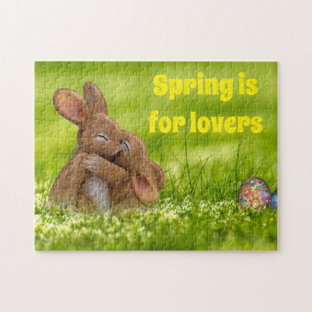 Spring Bunny Lovers Puzzle (Horizontal)