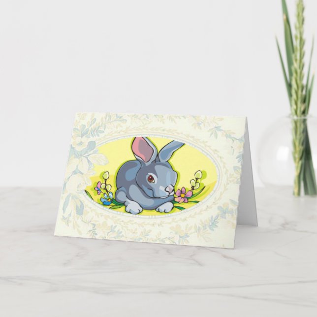 Spring Bunny Ostercard Feiertagskarte (Vorderseite)