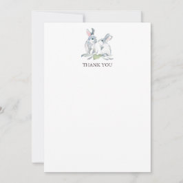 Spring Bunny Personalisiert Stationery Danke Mitteilungskarte