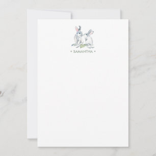 Spring Bunny Personalisiert Stationery Mitteilungskarte
