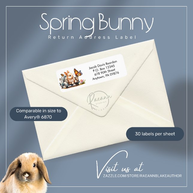 Spring Bunny Return Address Label (Von Creator hochgeladen)