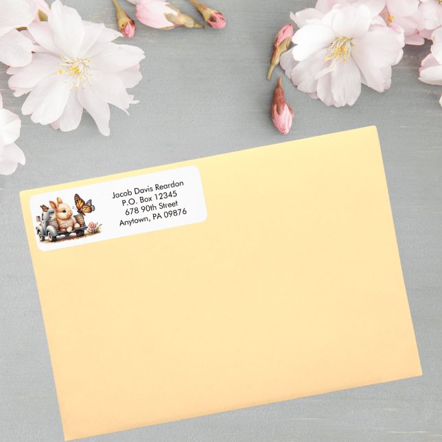 Spring Bunny Return Address Label (Von Creator hochgeladen)