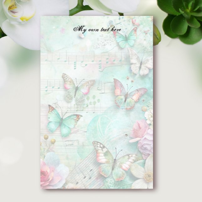 Spring Butterflies Letter Sheets Stationery Briefpapier (Von Creator hochgeladen)