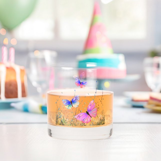 Spring Butterflies Whiskyglas (Insitu (Geburtstag))