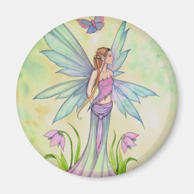 Spring Butterfly Faiasy Fantasy Art Magnet (Vorne)