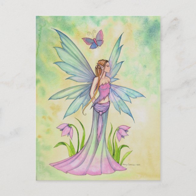 Spring Butterfly Faiasy Fantasy Art Postkarte (Vorderseite)