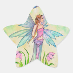 Spring Butterfly Faiasy Fantasy Art Stern-Aufkleber