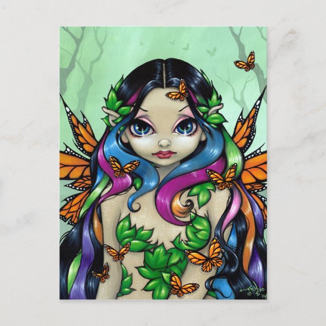"Spring Butterfly Maiden" Postkarte (Vorderseite)