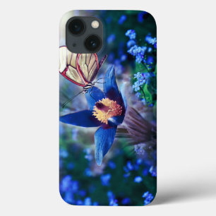 Spring Butterfly on Blue Flower Case-Mate iPhone Hülle