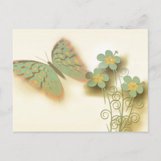 Spring Butterfly Postcard Postkarte