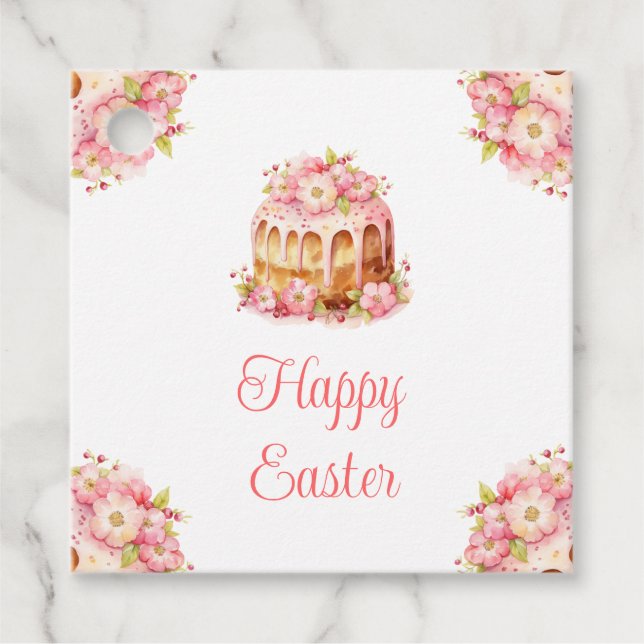 Spring Cake Easter Brunch Geschenkanhänger (Vorderseite)