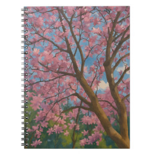 Spring Canopy - Blossom Tree & Blue Sky Malerei Notizblock