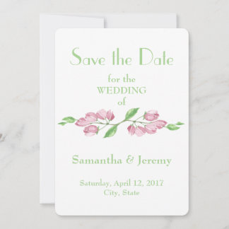 Spring Cherry Blossom Blume Save the Date Blumenbe