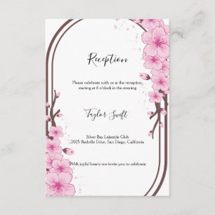 Spring Cherry Blossom Empfang Card Begleitkarte