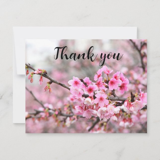 Spring Cherry Blossom Floral Sakura Danke (Vorderseite)