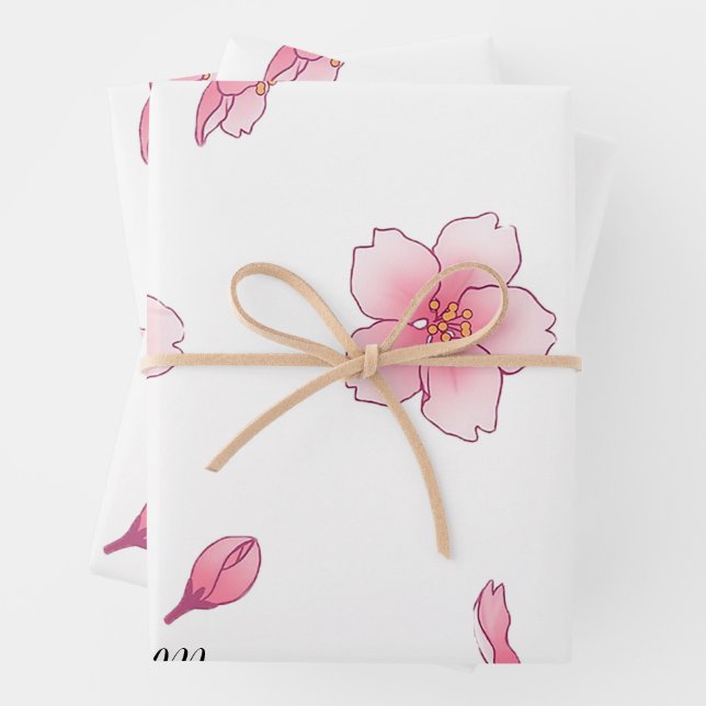 Spring Cherry Blossom Geschenkpapier Set (Beispiel)