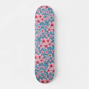 Spring Cherry blüht blaues Skateboard