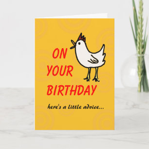 Spring Chicken Birthday Card Karte