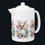 Spring Chihuahua<br><div class="desc">Niedliches Chihuahua mit bunten Frühlingsblumen</div>
