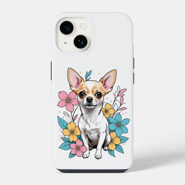 Spring Chihuahua iPhone Hülle (Rückseite)