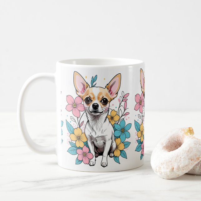 Spring Chihuahua Kaffeetasse (Mit Donut)