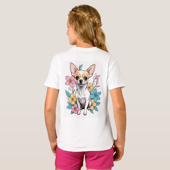 Spring Chihuahua T-Shirt (Schwarz voll)