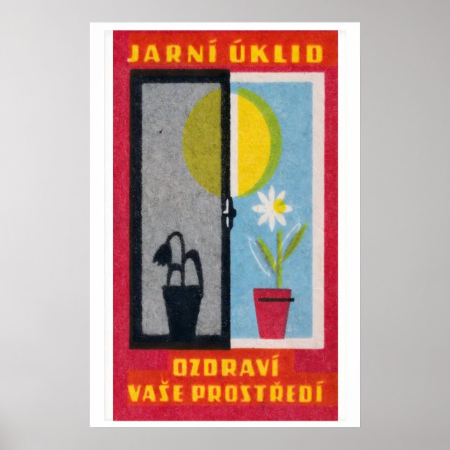 Spring Clean Your House - Matchbox Print - Czech Poster (Vorne)