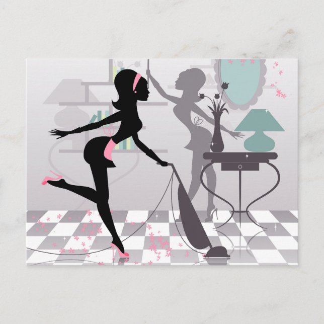 Spring Cleaning Postkarte (Vorderseite)