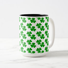 Spring Clovers Kleeblatts Zweifarbige Tasse