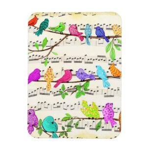 Spring Colorful Musical Birds Magnet Gift
