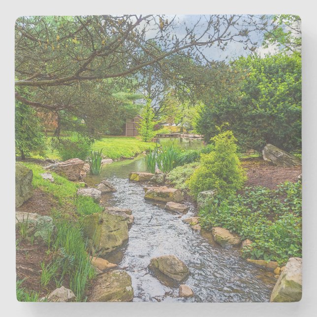 Spring Creek Painterly Steinuntersetzer (Vorderseite)