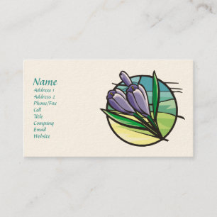 Spring Crocus Business Cards Visitenkarte