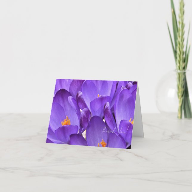 Spring Crocus Flower Photography Dankeskarte (Vorderseite)