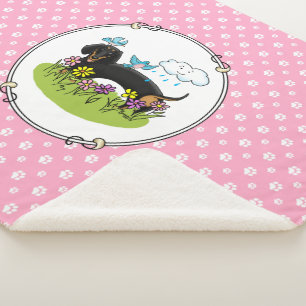 Spring Dackel Dog Dachshund (schwarz und braun) Ni Sherpadecke