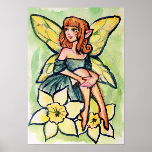 Spring Daffodil Fairy Poster (Vorne)