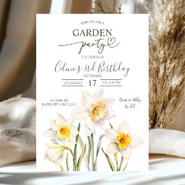Spring Daffodil Garden Birthday Party Einladung
