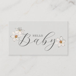 Spring Daffodil Hello Diaper Raffle Enclosure Card Begleitkarte