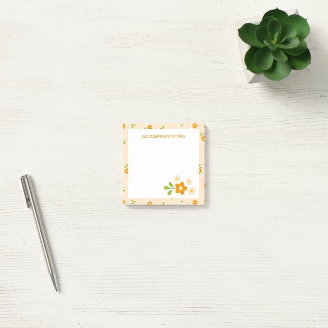 Spring Daisies Floral Bouquets Personalised Post-it Klebezettel (Büro)