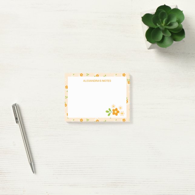 Spring Daisies Floral Bouquets Personalised Post-it Klebezettel (Büro)