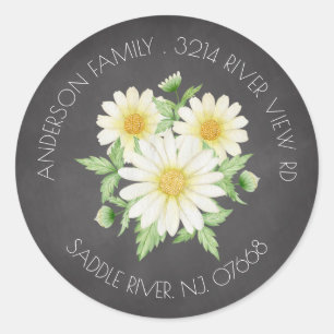 Spring Daisy Address Label Aufkleber