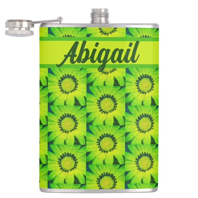"Spring Daisy" Custom Thermal Tumbler Flachmann (Geöffnet)