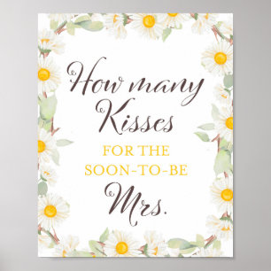 Spring Daisy Themed Bridal Babyduschzeichen Poster