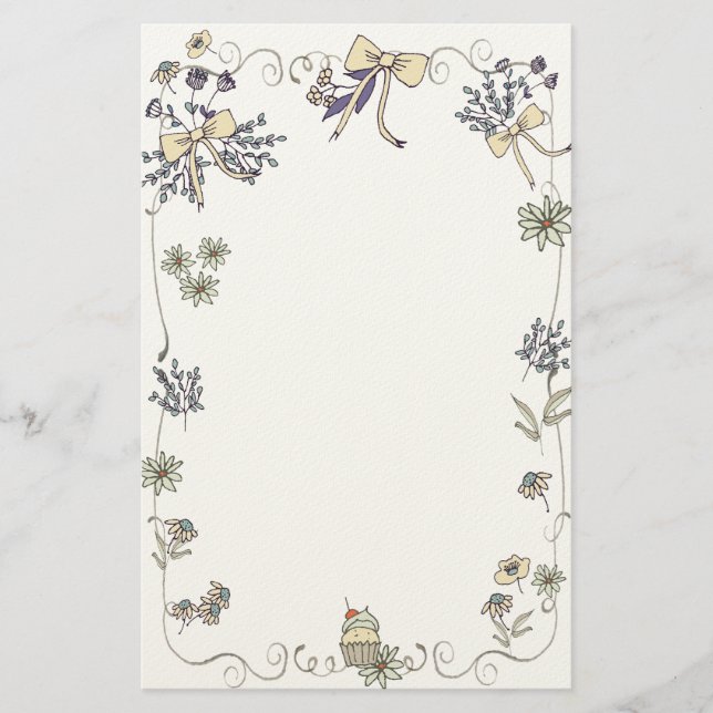 Spring Daisy Whimsy Briefpapier (Vorderseite)